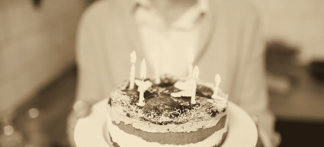 La torta con le candeline